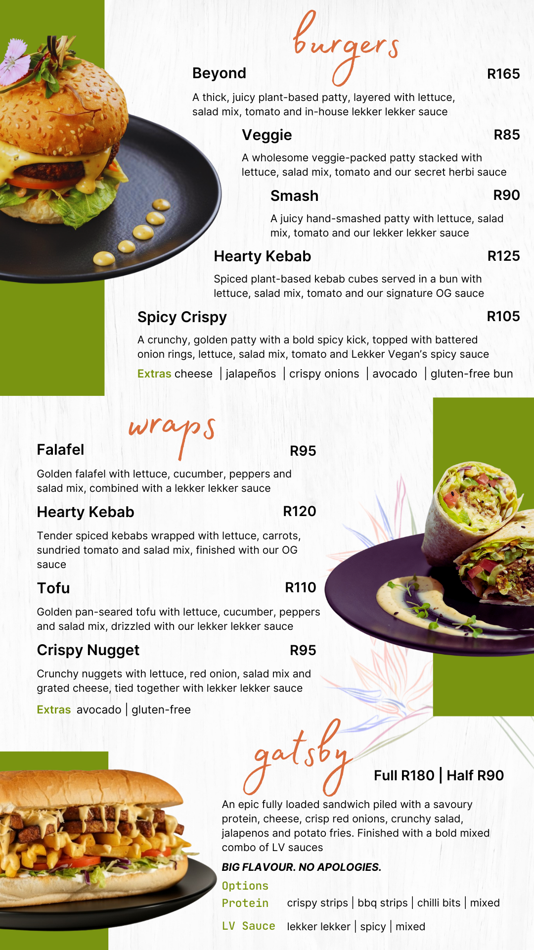 Lekker Vegan Menu - Page 1